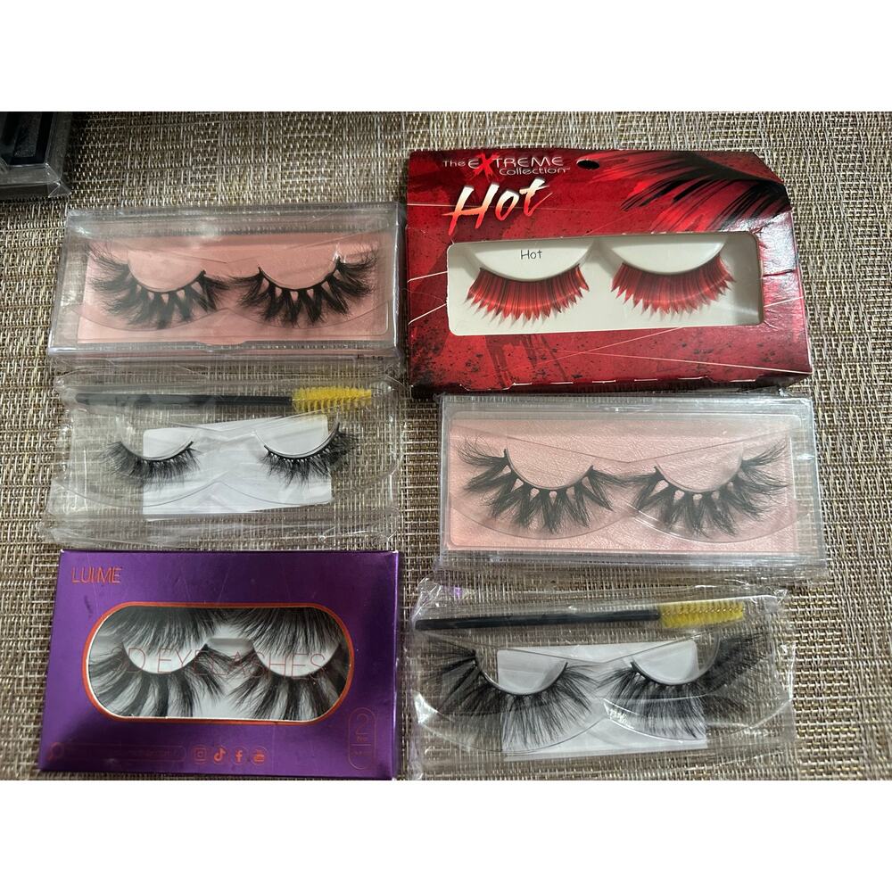 Mink Eyelashes Sets Bundle of 6 Including Visofree New